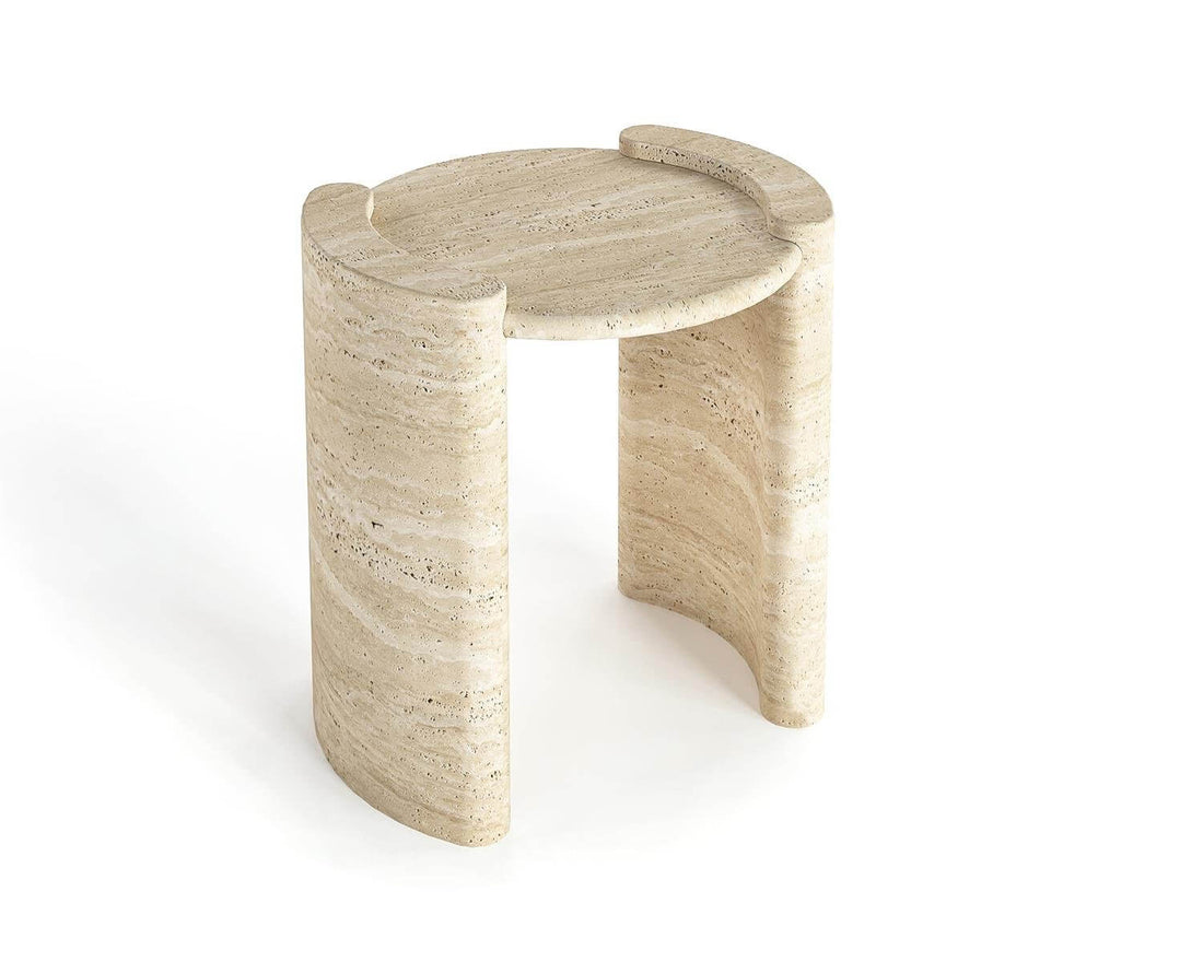 travertine end table