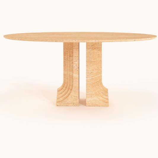 Aurora Travertine Dining Table