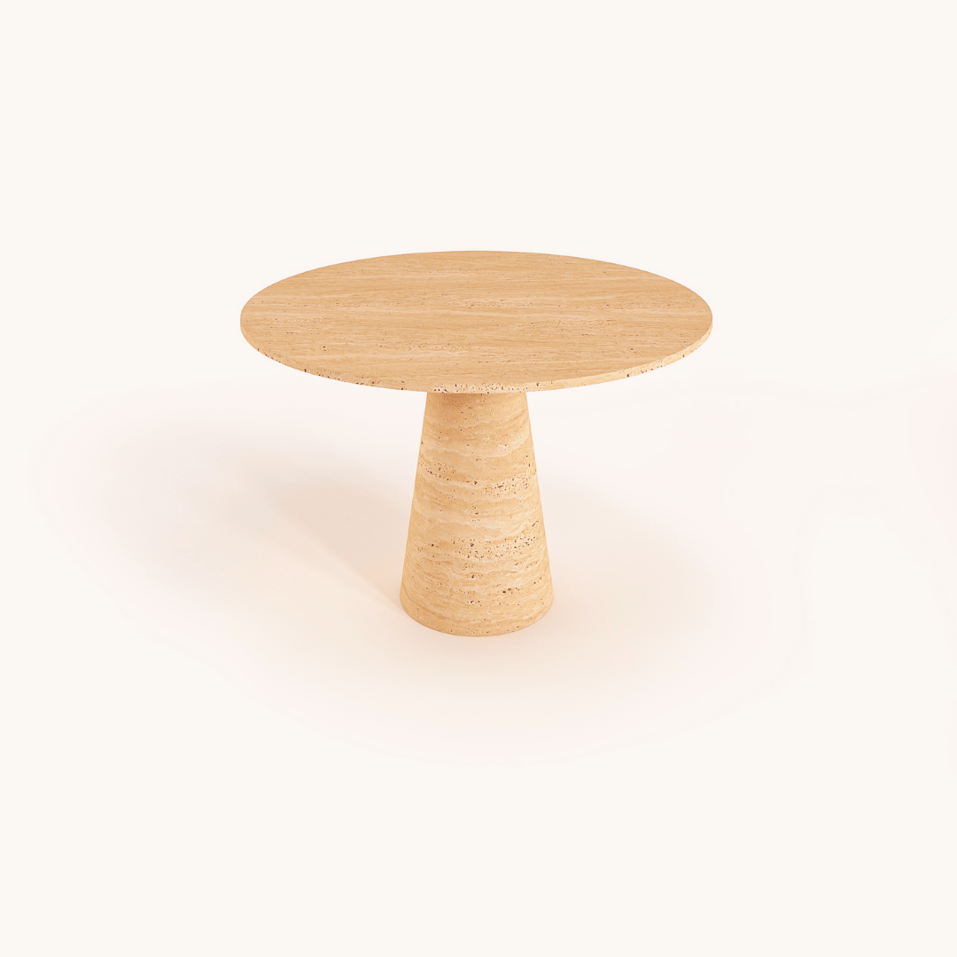 Elysian Travertine Round Dining Table