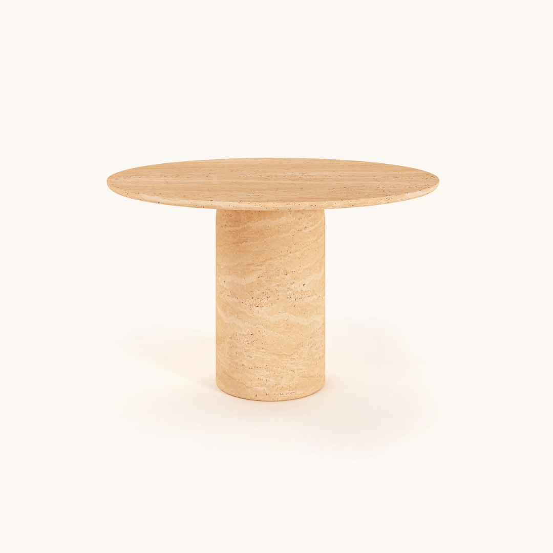 The Chic Oval Travertine Dining Table