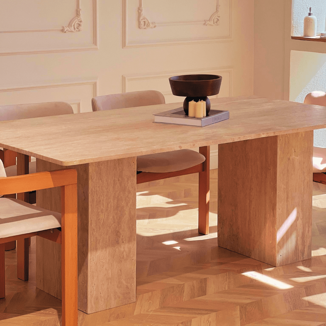 The Grand Travertine Dining Table