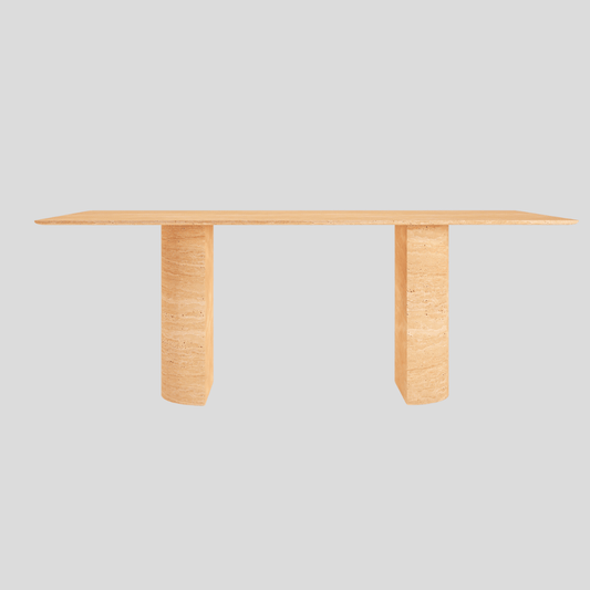 The Horizon Travertine Dining Table