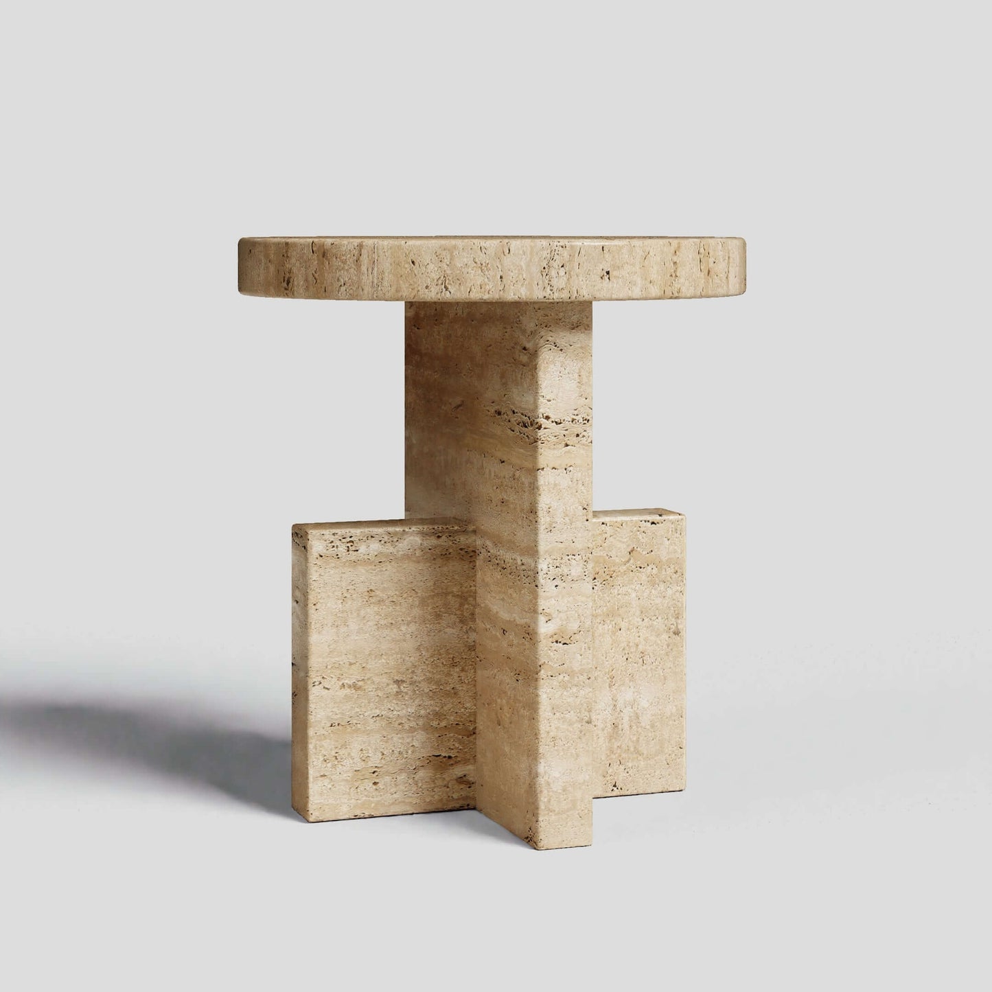 Travertine Scepter Table