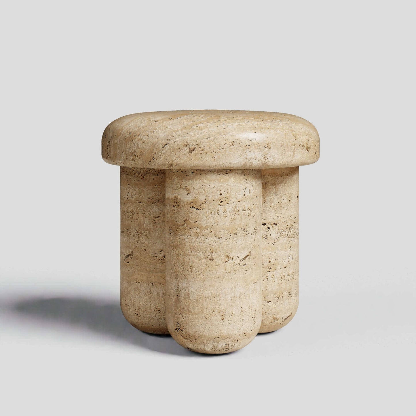 Travertine Elegance Accent Table